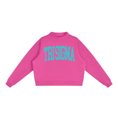 Tri Sigma Big Letters Mock Neck Sweatshirt