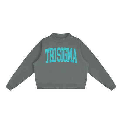 Tri Sigma Big Letters Mock Neck Sweatshirt