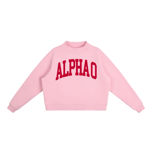 Alpha Omicron Pi Big Mock Neck Sweatshirt - Ivy Society