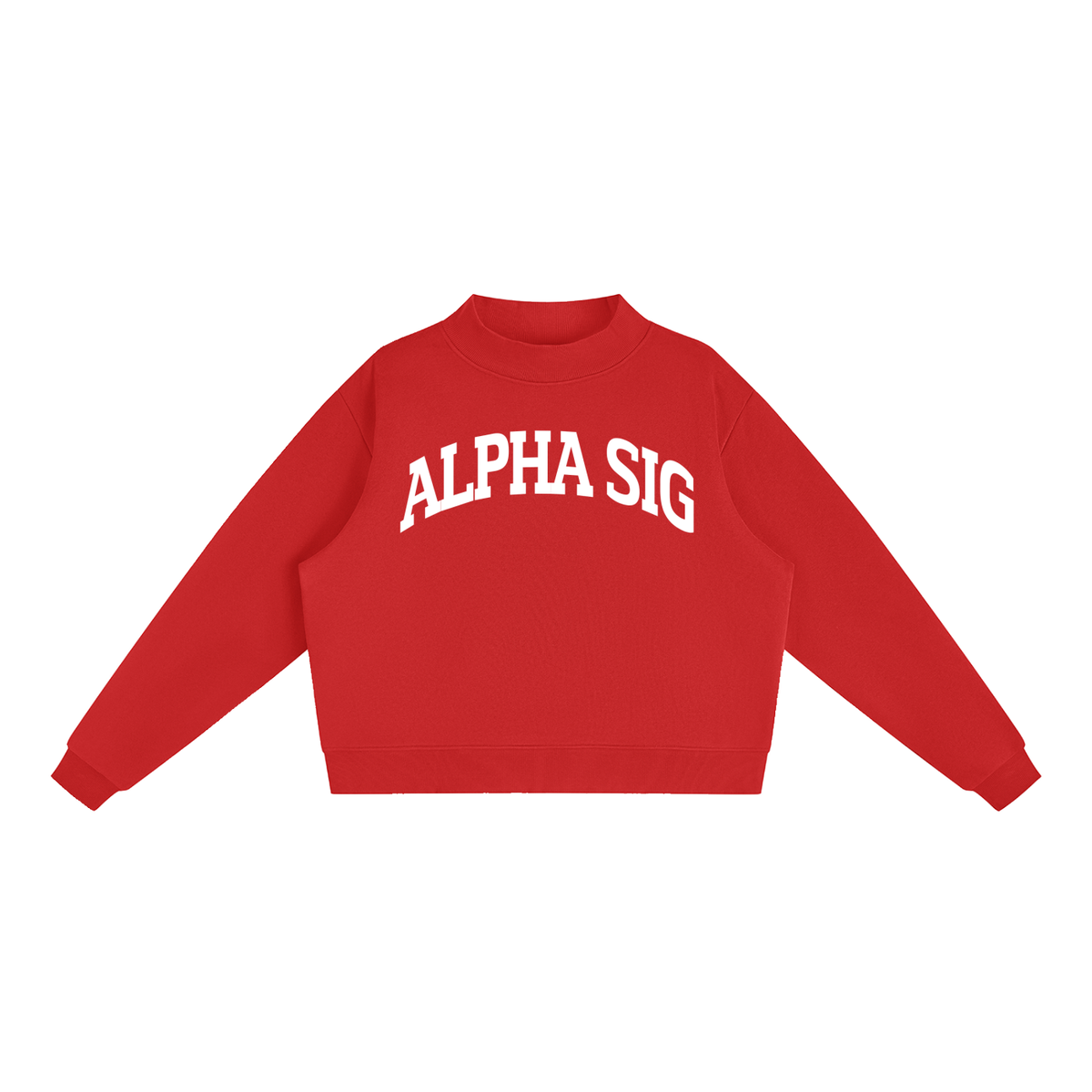Alpha Sigma Alpha Mock Neck Sweatshirt