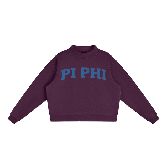 Pi Beta Phi Blue Mock Neck Sweatshirt - Ivy Society