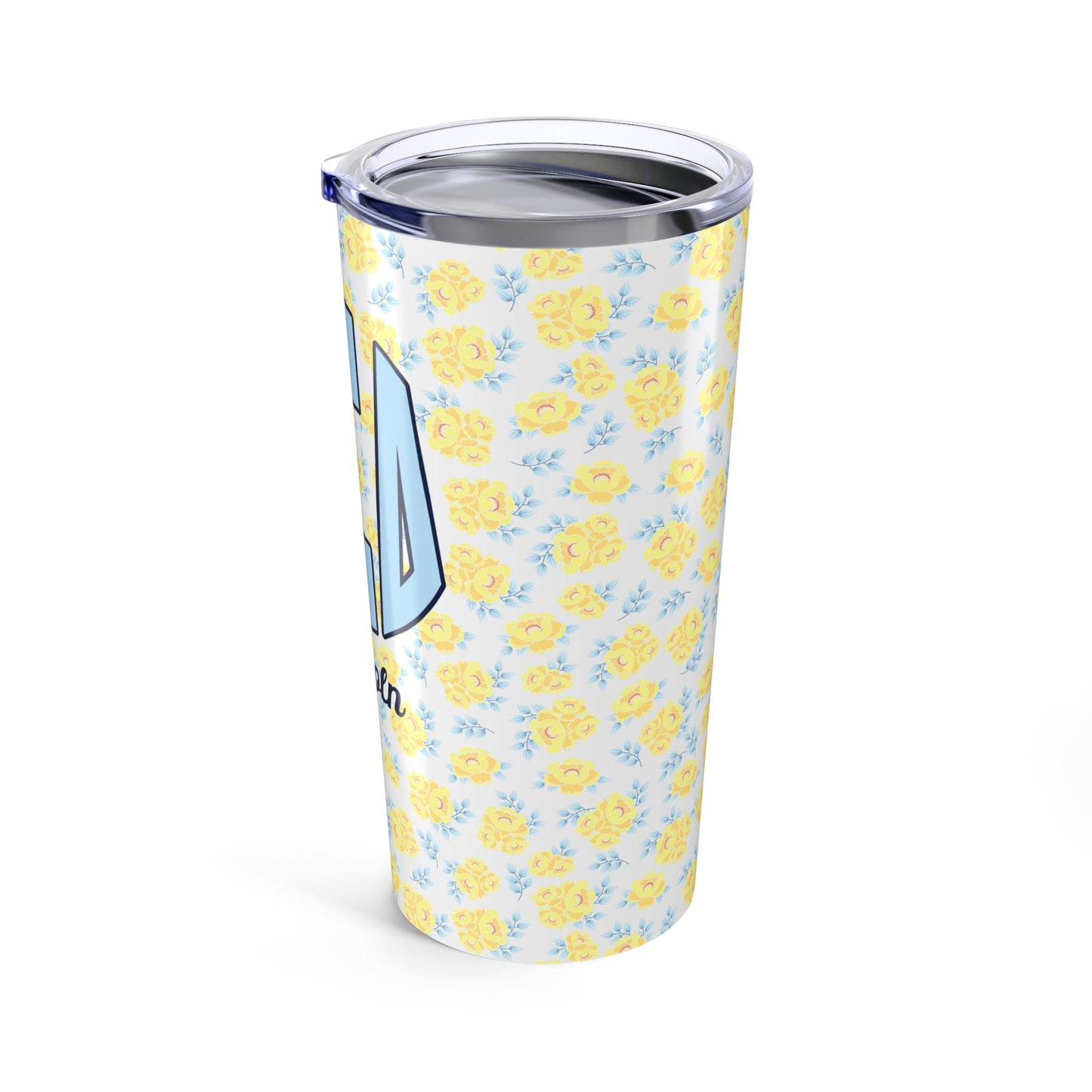 Alpha Xi Delta Flower Personalized Tumbler - Ivy Society
