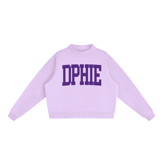 Delta Epsilon Phi Big Mock Neck Sweatshirt - Ivy Society
