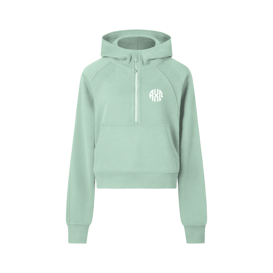Alpha Chi Omega Half Zip Hoodie - Ivy Society