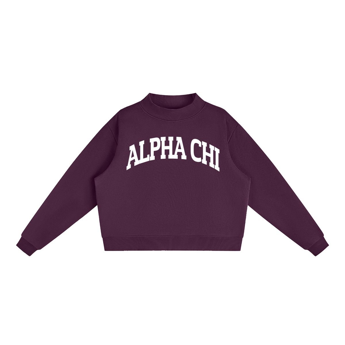 Alpha Chi Omega Mock Neck Sweatshirt