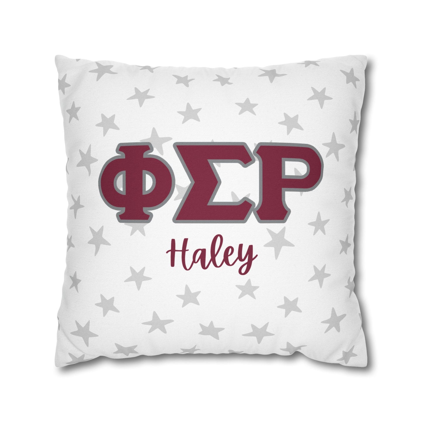 Phi Sigma Rho Personalized Star Throw Pillow Cover - Ivy Society