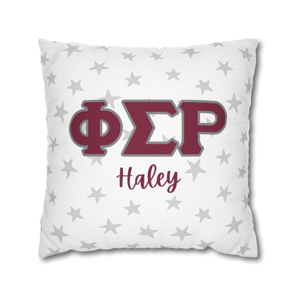 Phi Sigma Rho Personalized Star Throw Pillow Cover - Ivy Society