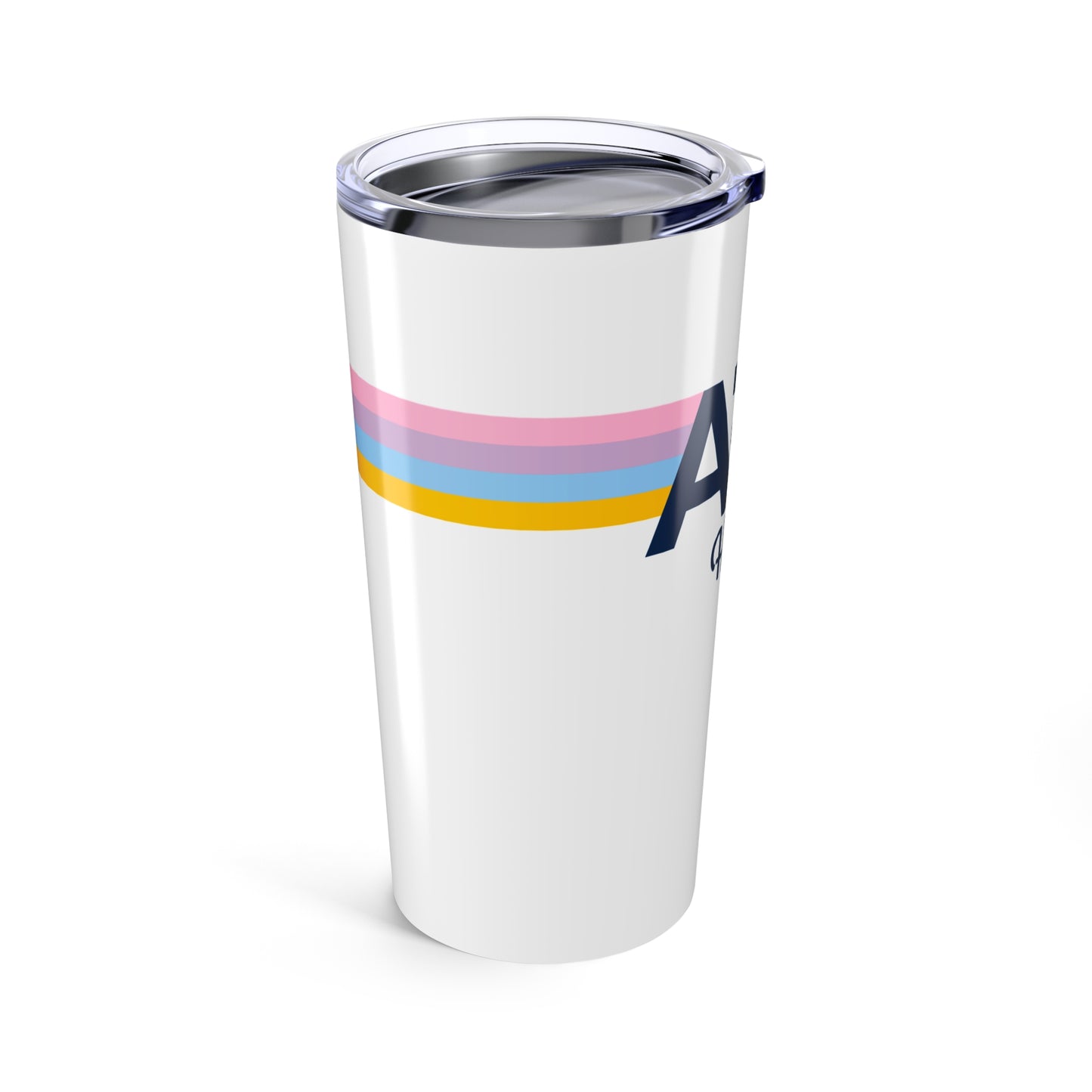 Alpha Xi Delta Personalized Stripe Tumbler - Ivy Society