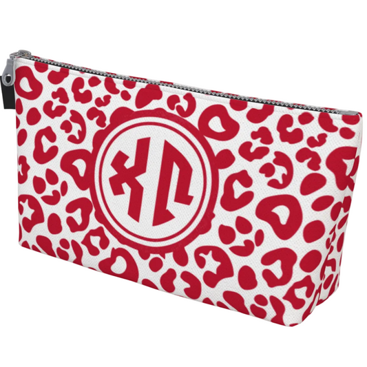 Chi Omega Leopard Makeup Bag
