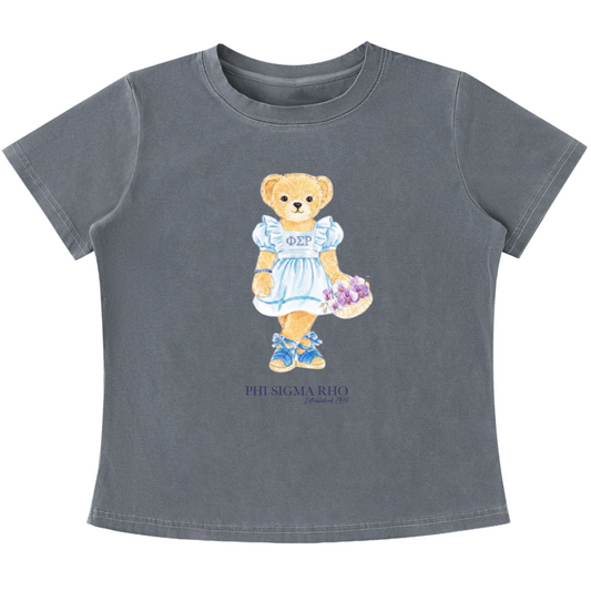 Phi Sigma Rho Flower Bear T Shirt