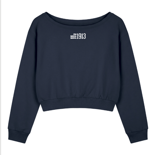 Phi Sigma Sigma 1913 Off The Shoulder Sweatshirt