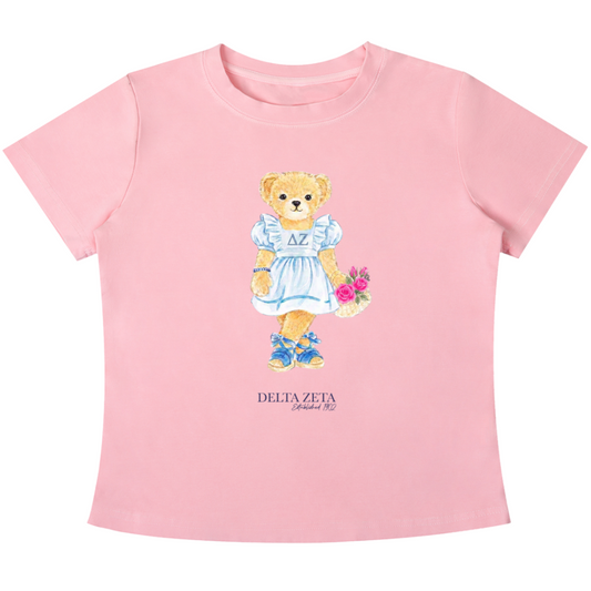 Delta Zeta Flower Bear T Shirt