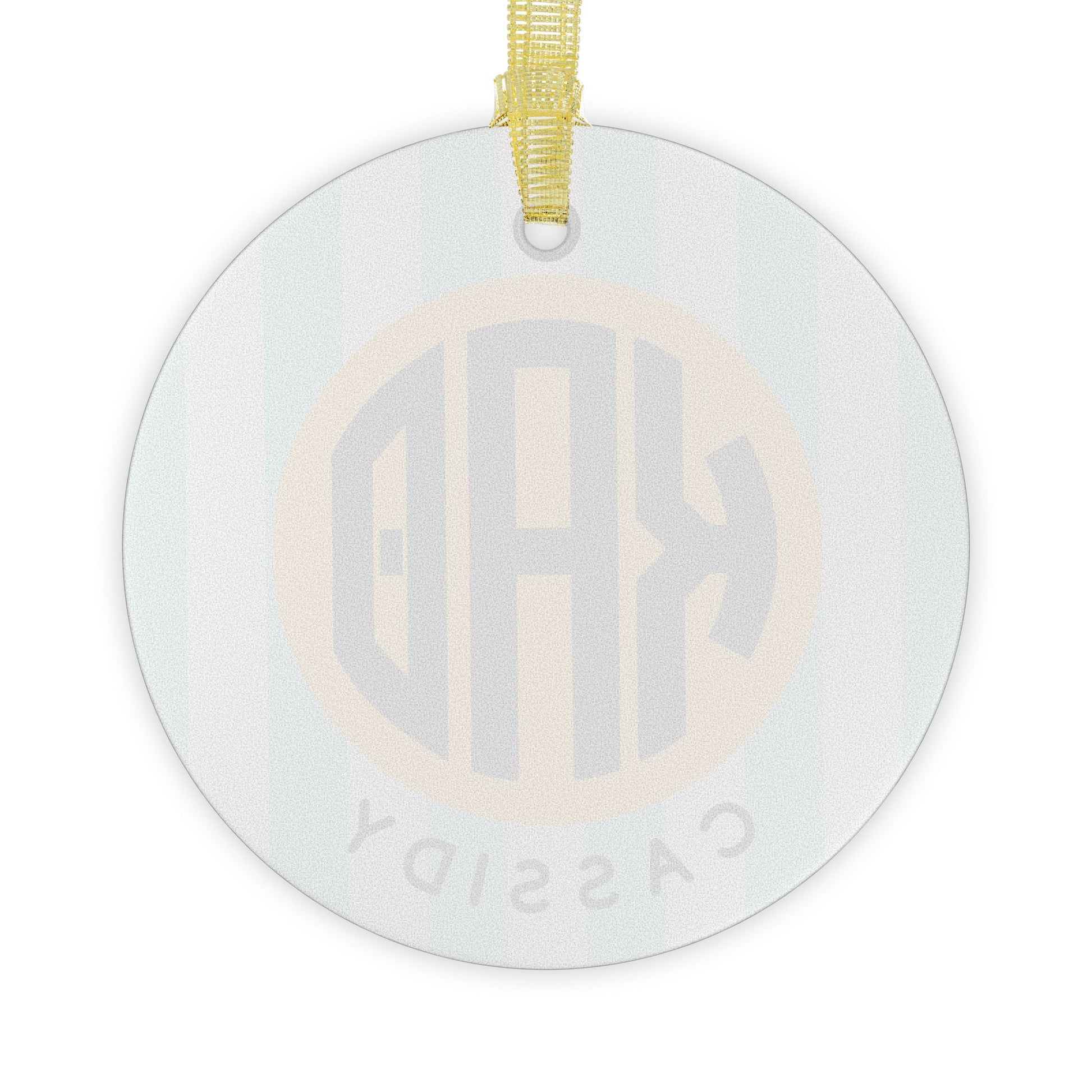 Kappa Alpha Theta Personalized Stripe Glass Ornaments - Ivy Society