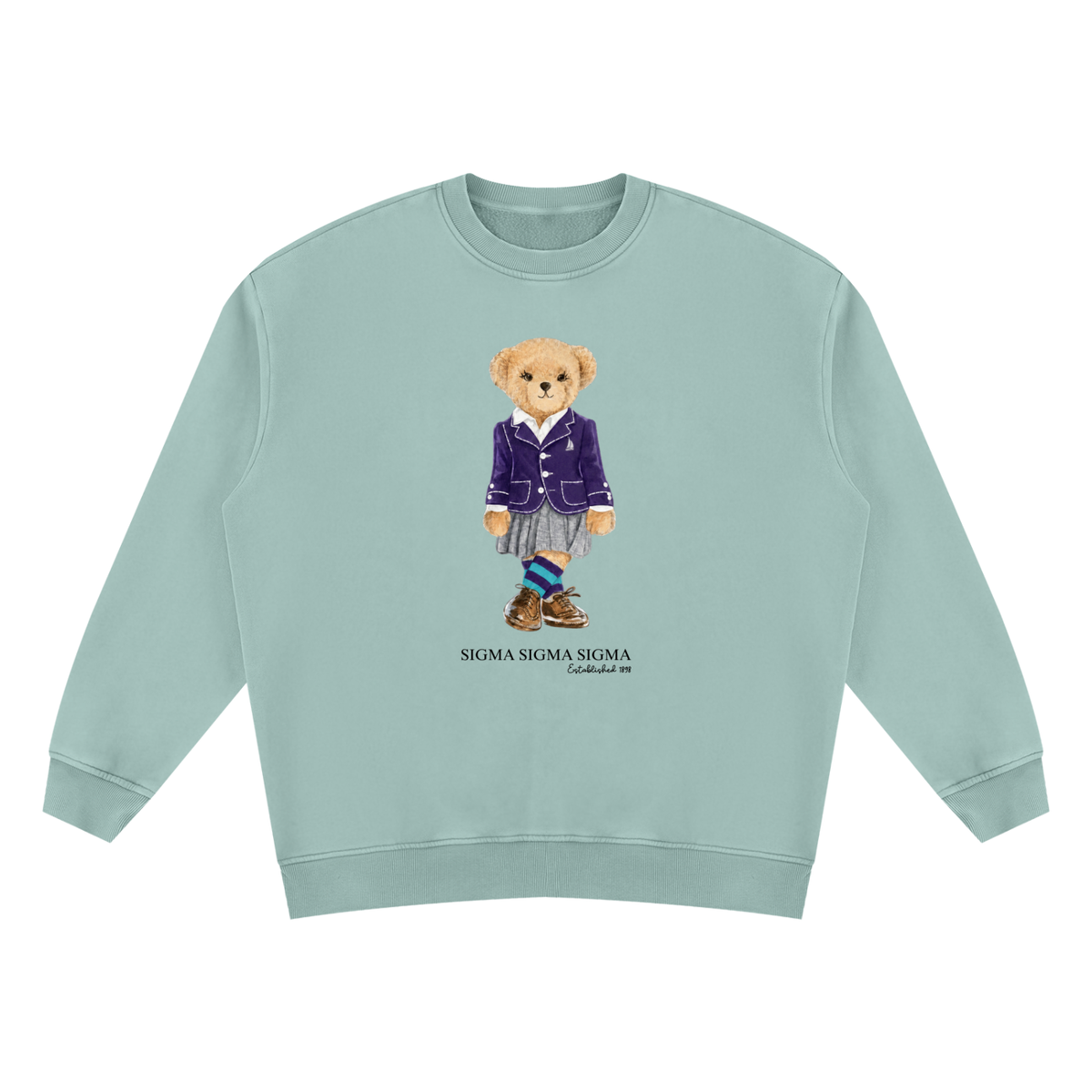 Tri Sigma Sorority Bear Vintage Wash Sweatshirt