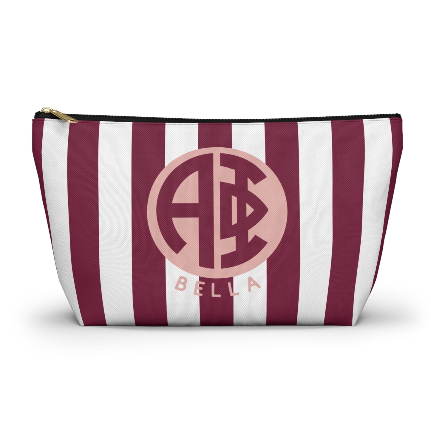 Alpha Phi Personalized Stripe Makeup Bag - Ivy Society