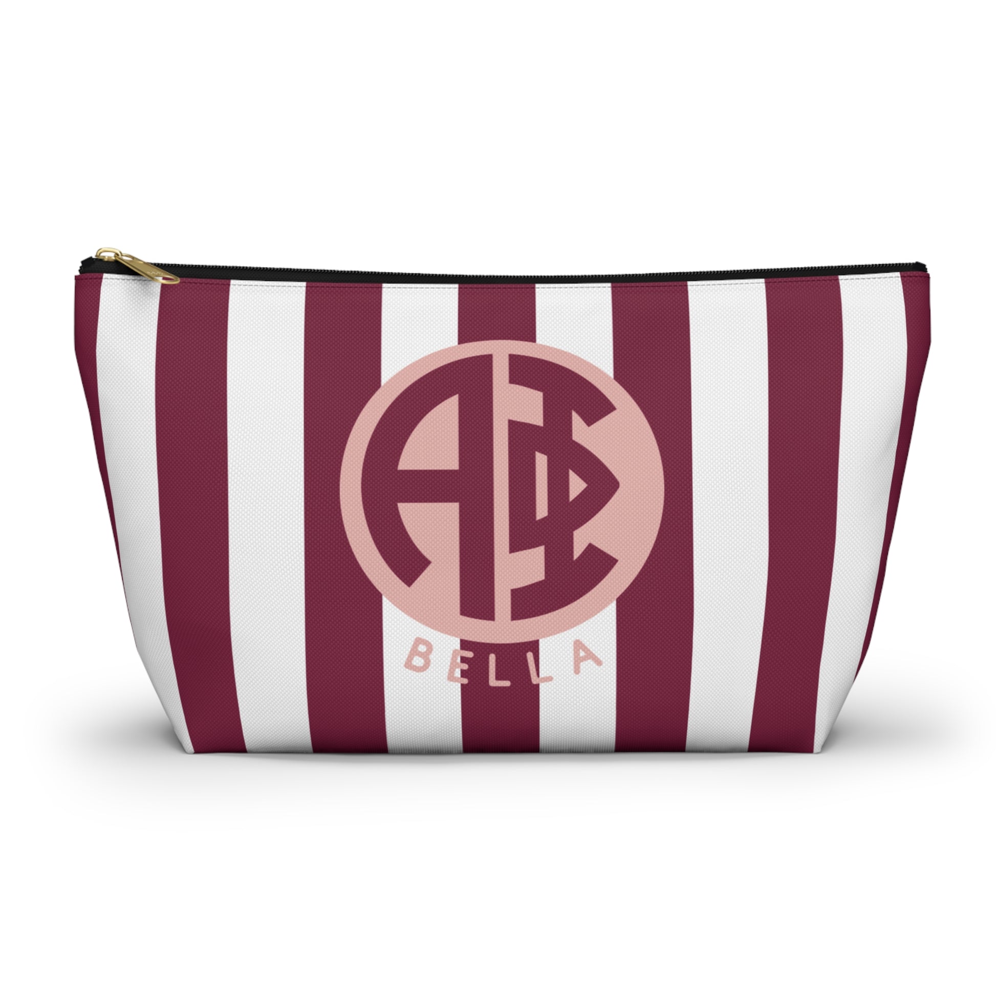 Alpha Phi Personalized Stripe Makeup Bag - Ivy Society