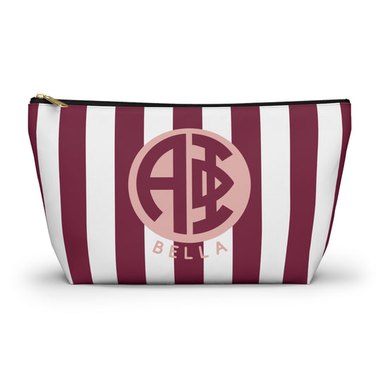 Alpha Phi Personalized Stripe Makeup Bag - Ivy Society