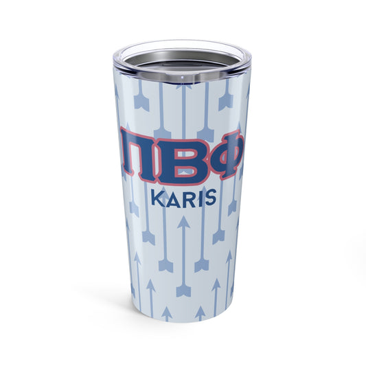 Pi Beta Phi Personalized Arrow Tumbler - Ivy Society
