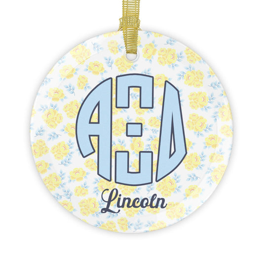 Alpha Xi Delta Personalized Flower Ornament - Ivy Society