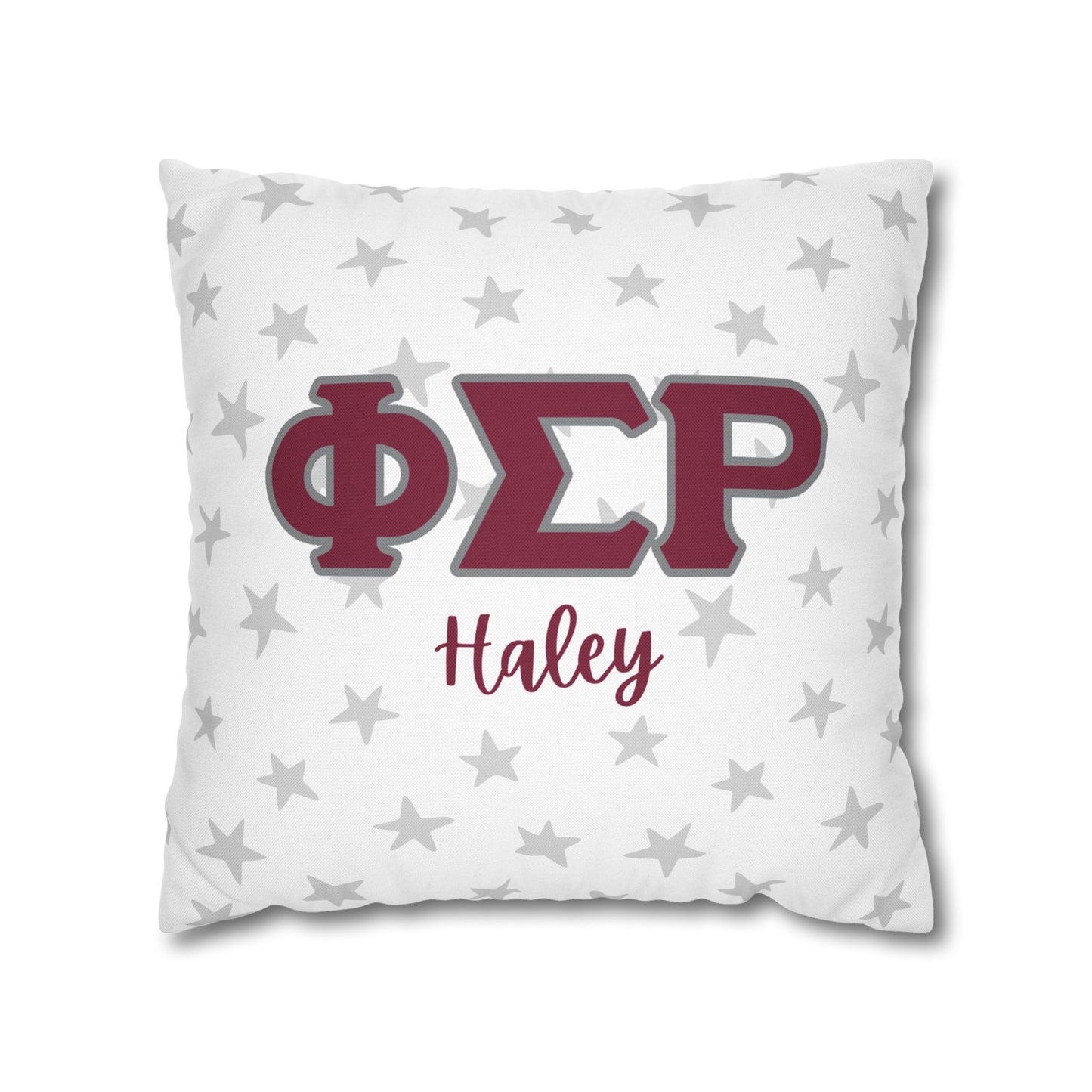 Phi Sigma Rho Personalized Star Throw Pillow Cover - Ivy Society
