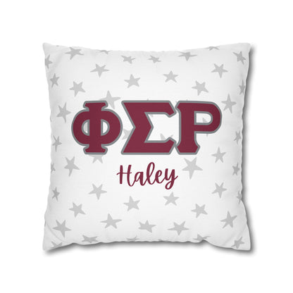 Phi Sigma Rho Personalized Star Throw Pillow Cover - Ivy Society