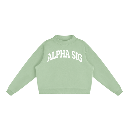 Alpha Sigma Alpha Mock Neck Sweatshirt
