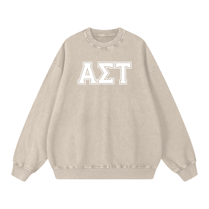 Alpha Sigma Tau Letters Sweatshirt - Ivy Society