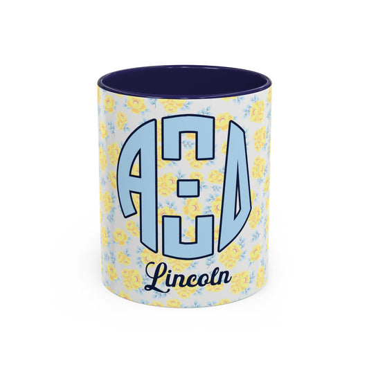 Alpha Xi Delta Personalized Flower Mug - Ivy Society