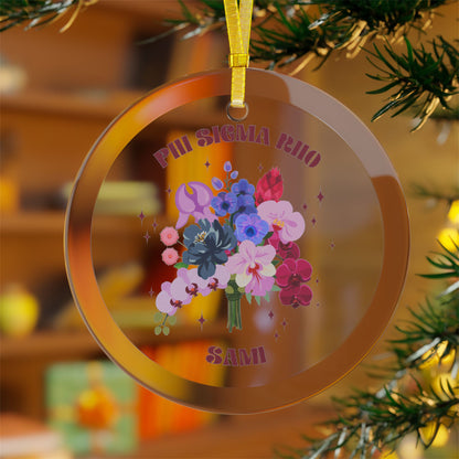 Phi Sigma Rho Personalized Flower Ornament - Ivy Society