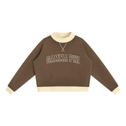 Gamma Phi Beta Two Tone Mock Neck Sweatshirt