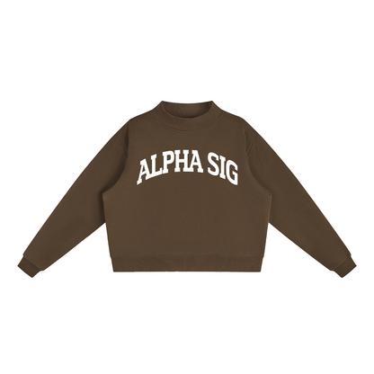 Alpha Sigma Alpha Mock Neck Sweatshirt