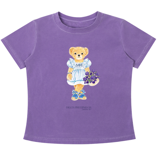 Delta Phi Epsilon Flower Bear T Shirt