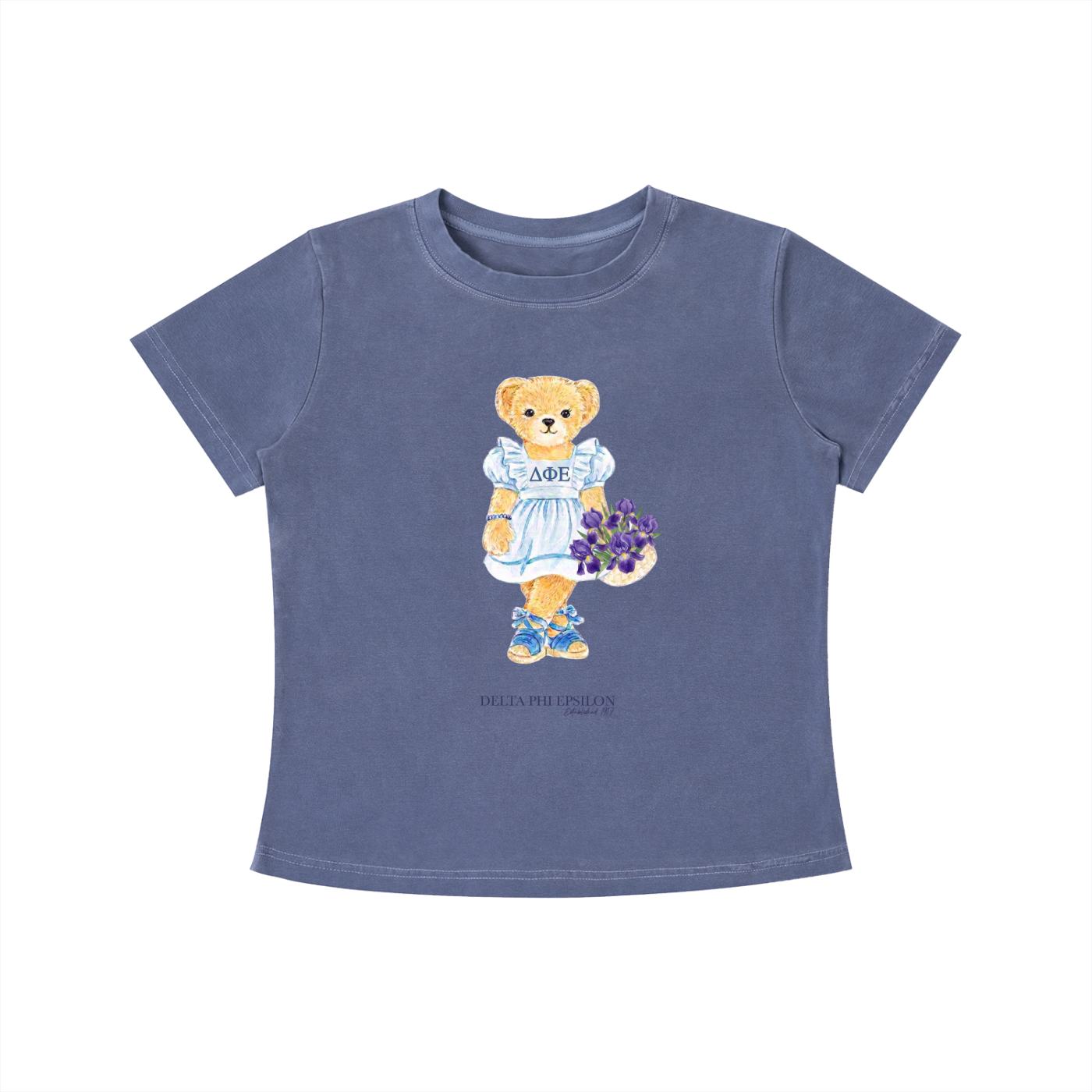 Delta Phi Epsilon Flower Bear T Shirt