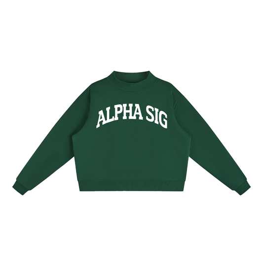 Alpha Sigma Alpha Mock Neck Sweatshirt