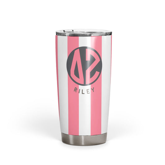 Delta Zeta Personalized Stripe Tumbler - Ivy Society