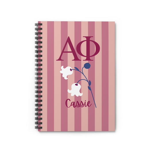 Alpha Phi Personalized Lily Notebook - Ivy Society