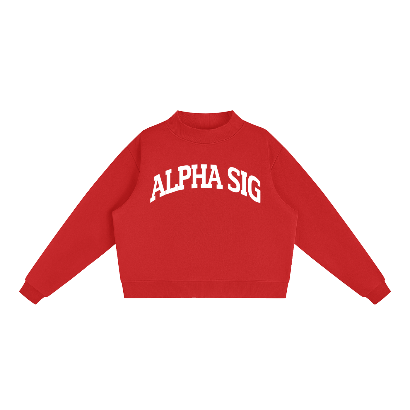 Alpha Sigma Alpha Mock Neck Sweatshirt