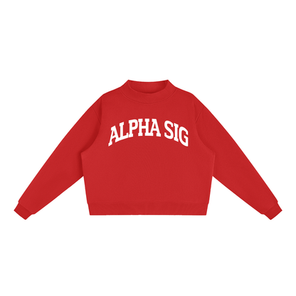Alpha Sigma Alpha Mock Neck Sweatshirt