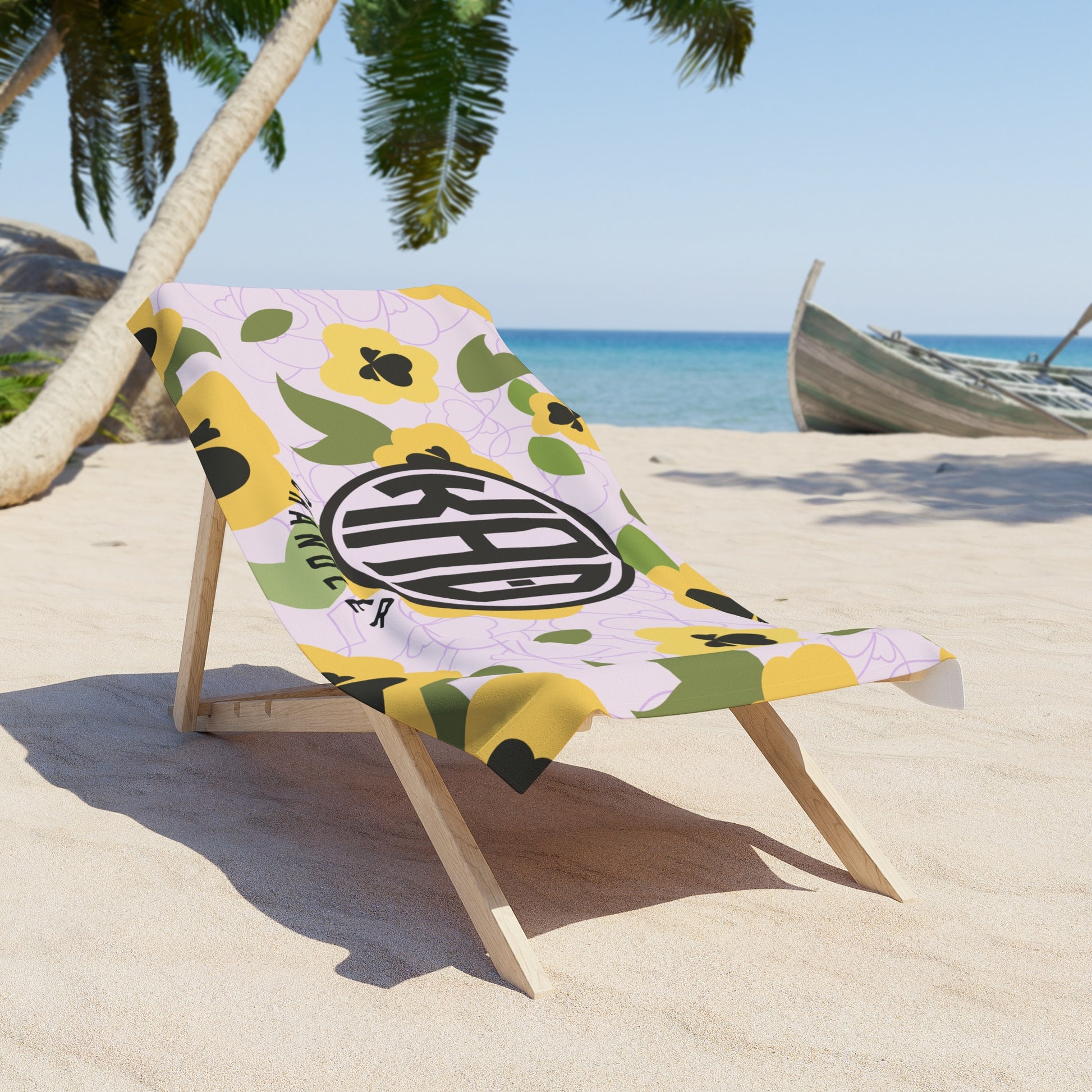 Kappa Alpha Theta Personalized Flower Beach Towel - Ivy Society