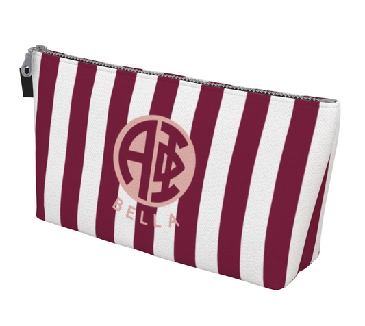 Alpha Phi Monogram Personalized Makeup Bag