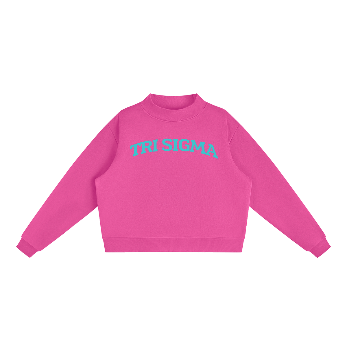 Tri Sigma Blue Mock Neck Sweatshirt