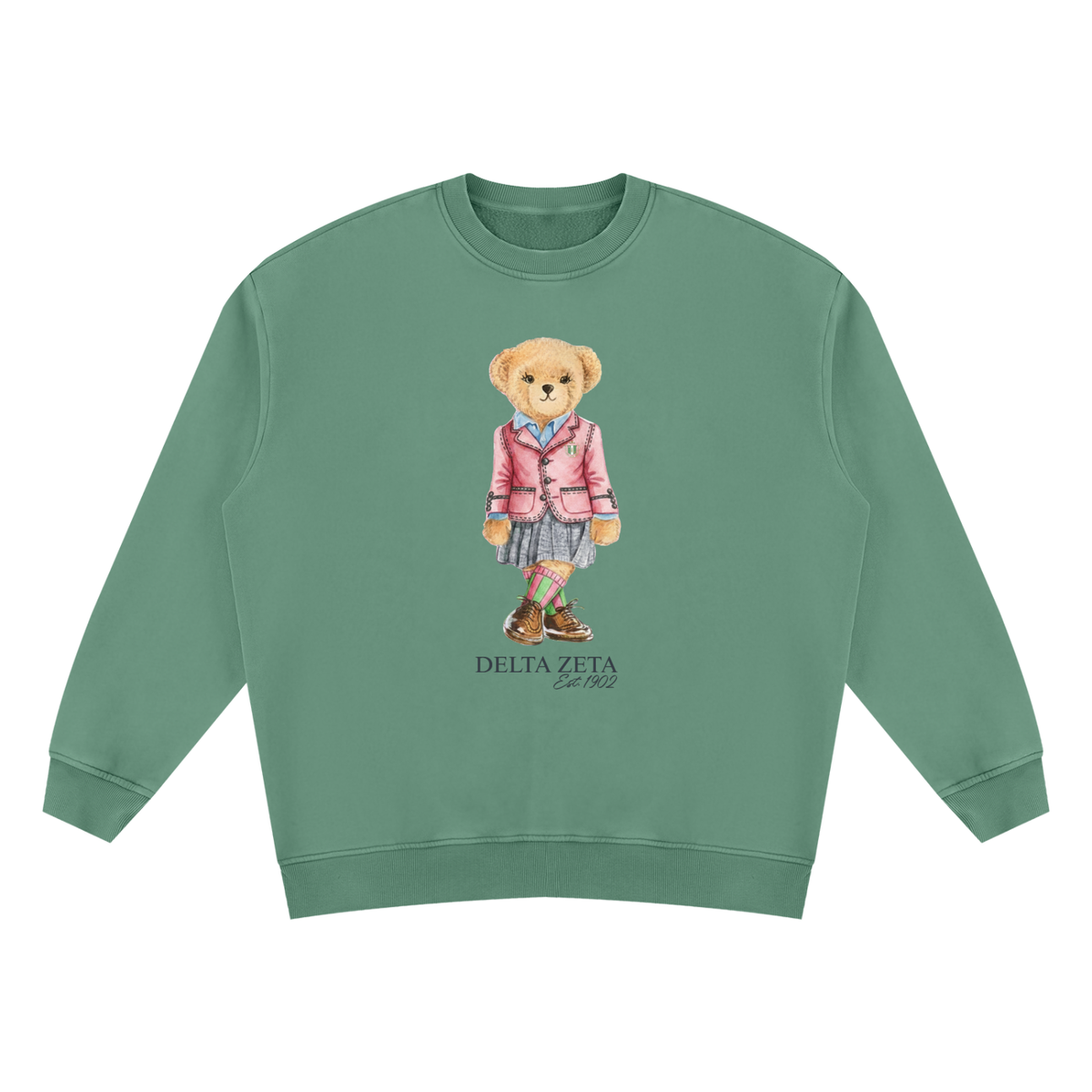 Delta Zeta Sorority Bear Vintage Wash Sweatshirt