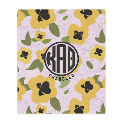 Kappa Alpha Theta Personalized Flower Blanket - Ivy Society