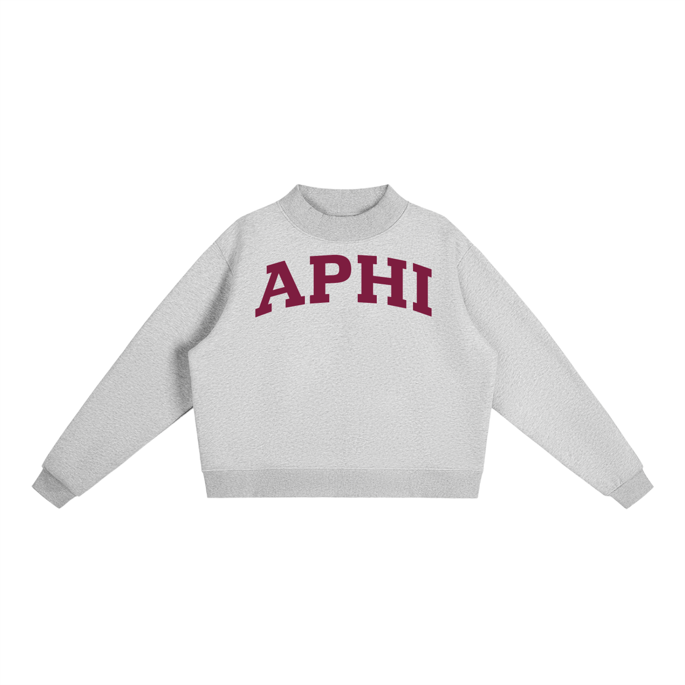 Bordeaux Alpha Phi Mock Neck Sweatshirt - Ivy Society