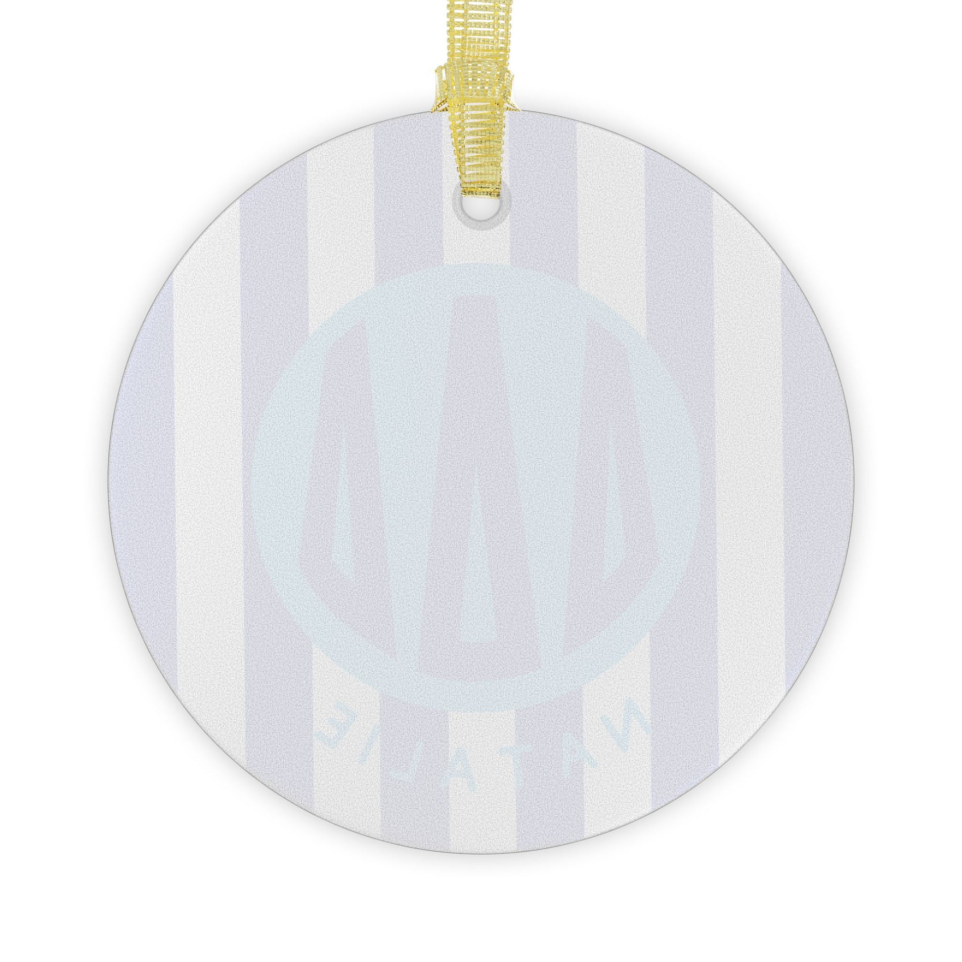 Tri Delta Personalized Stripe Glass Ornament - Ivy Society