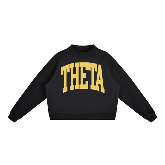 Kappa Alpha Theta Big Mock Neck Sweatshirt - Ivy Society