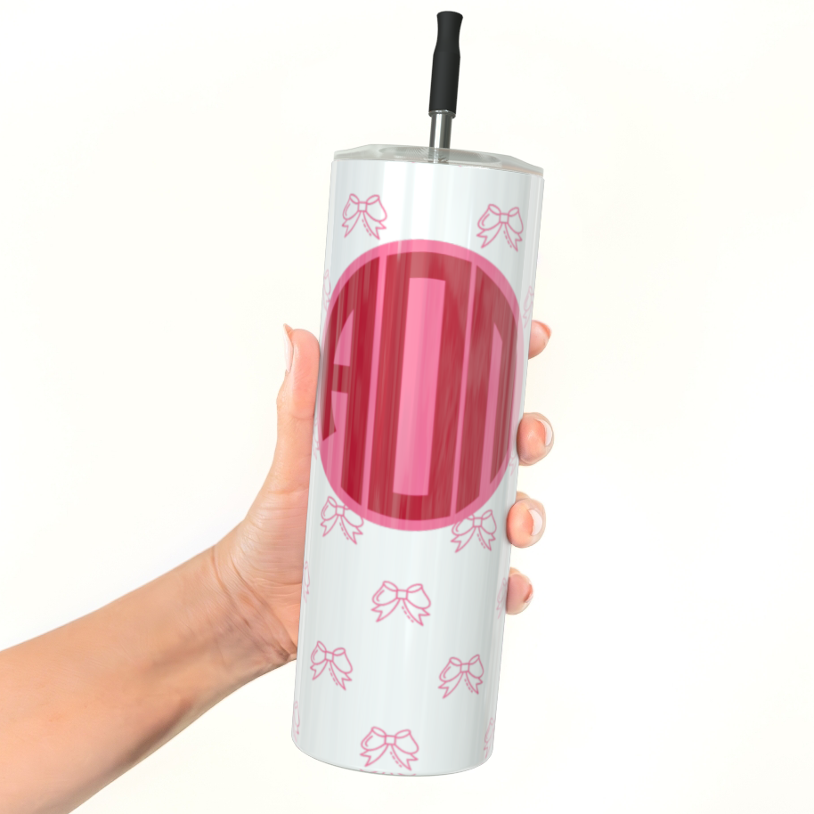 Alpha Omicron Pi Monogram Skinny Tumbler - Ivy Society