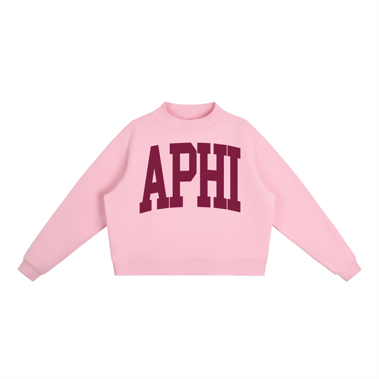Alpha Phi Big Mock Neck Sweatshirt - Ivy Society