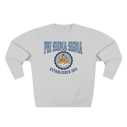 Phi Sigma Sigma Crest Sweatshirt - Ivy Society