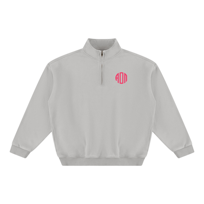 Alpha Omicron Pi Round Monogram Quarter Zip Sweatshirt